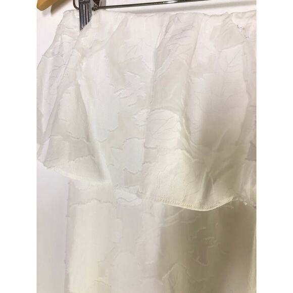 Lulus Love You So Truly Dress Burnout Floral Strapless Midi White NWT Size XS - Picture 5 of 13